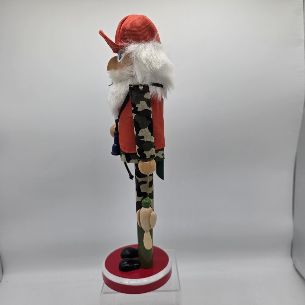 Bird Bow Hunter Nutcracker 2016 Binoculars Camouflage Orange 14" Christmas
