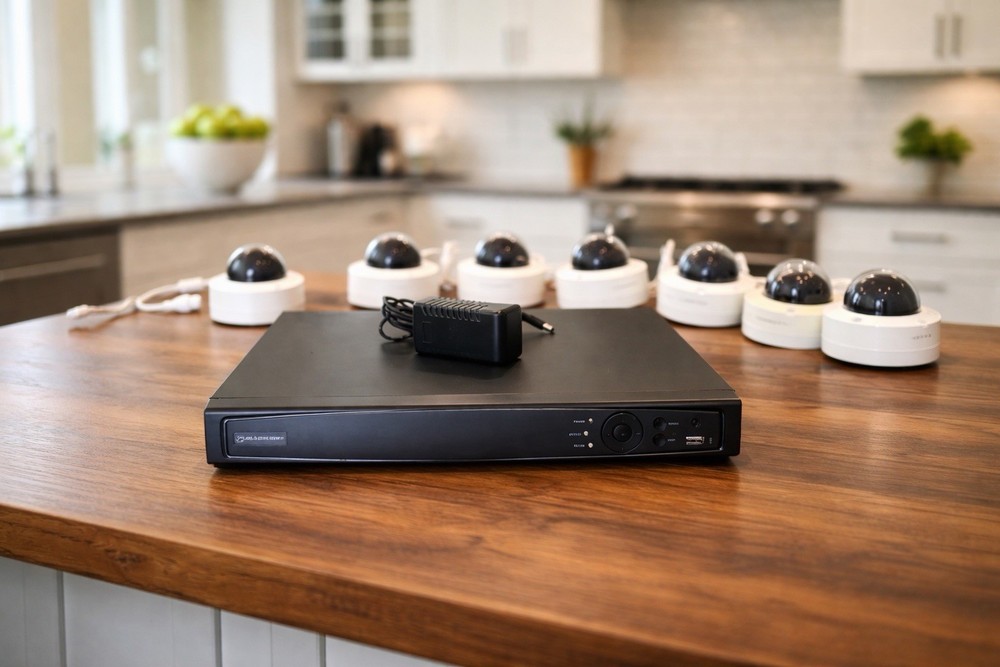 Alarm.com NVR Security Camera System w/ 7 Dome Cameras Tested Working