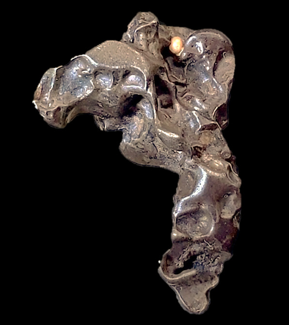 Golden Pallasite Meteorite ~ Nicely Sculptured ~ Two Holes ~ 2.016 grams