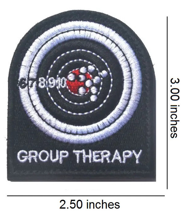 GROUP THERAPY - Archery Target Gun Range Darts Embroidered Hook & Loop Patch
