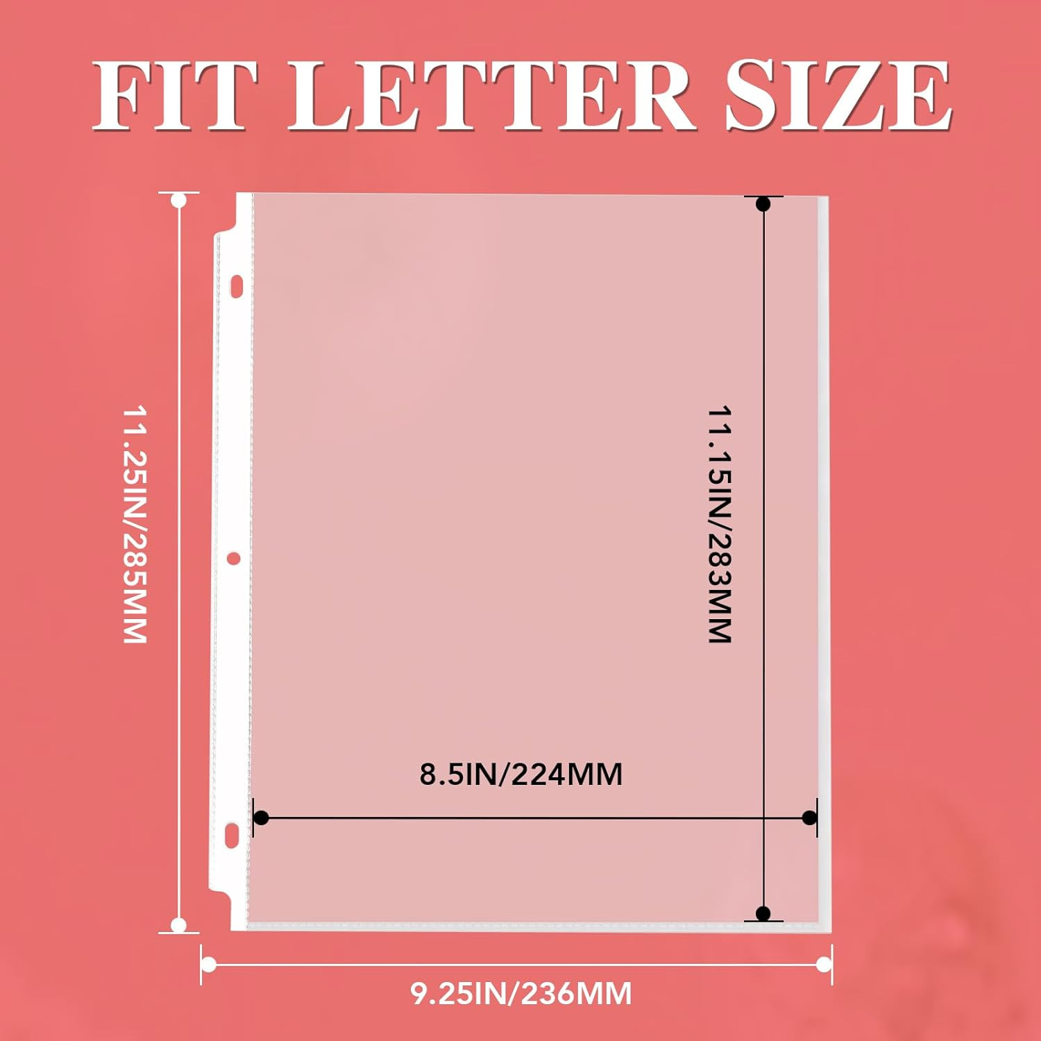 500 Pack of Heavyweight Sheet Protectors, 8.5" X 11" Heavy Duty Clear, Plasti...