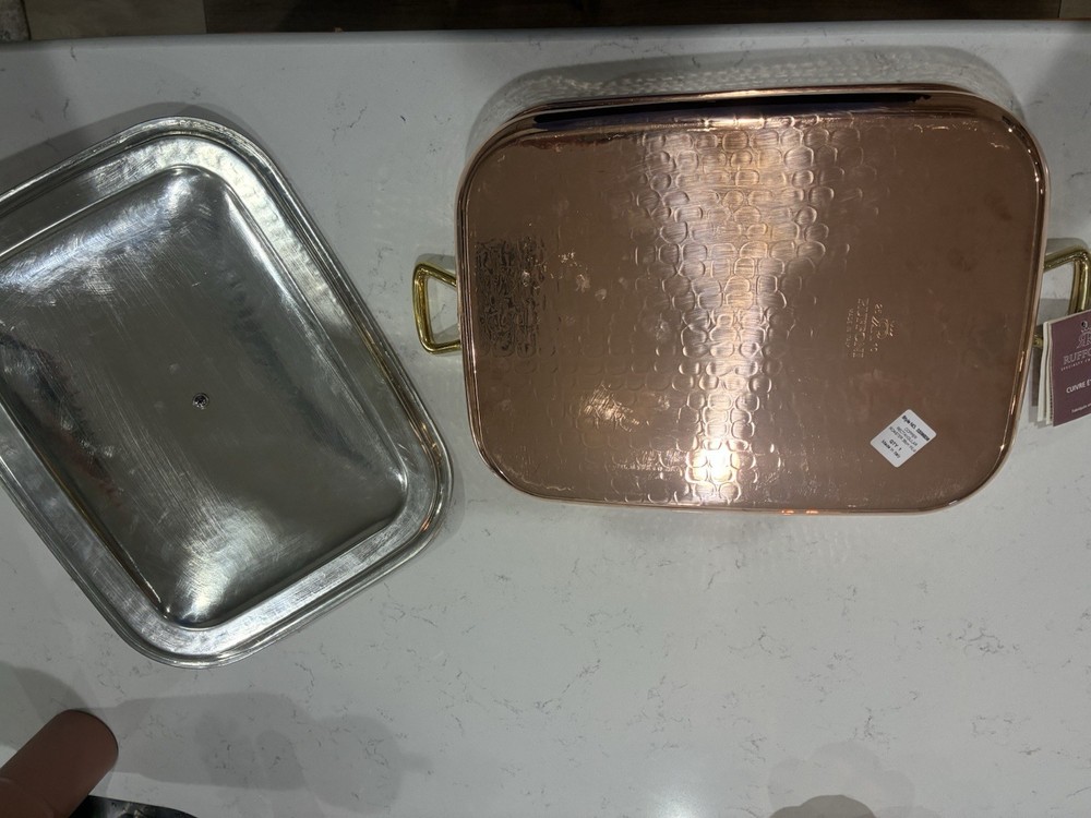 Ruffoni Tin Lined Copper Rectangular 36cm with Acorn Lid, Model 3209B36