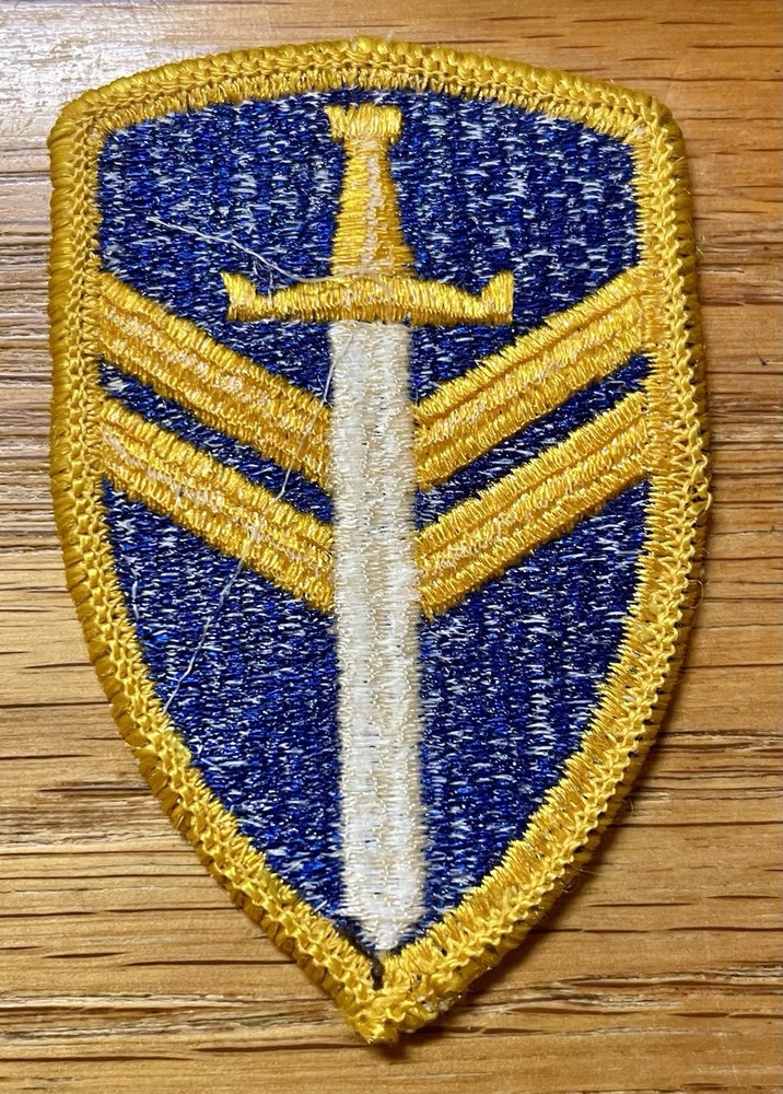 ORIGINAL 66-91 US ARMY 2nd SUPPORT COMMAND PATCH - MERROWED EDGE-NO GLOW - WORN