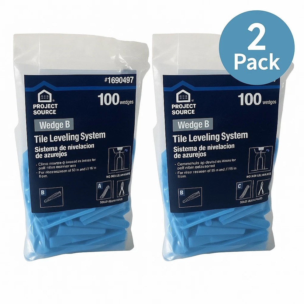 Project Source Tile Leveling System Wedge B 100 Ct 2 Pack New 200 Pieces SAVE$$$