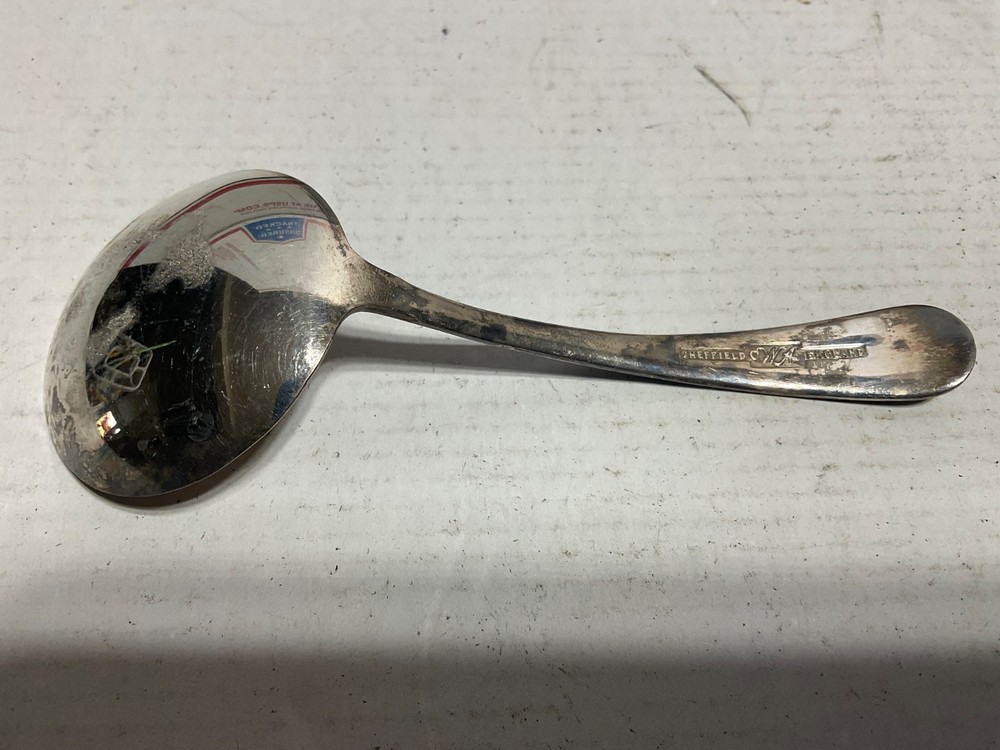 Vintage Sheffield England Silver Plated Serving Spoon 4.5”