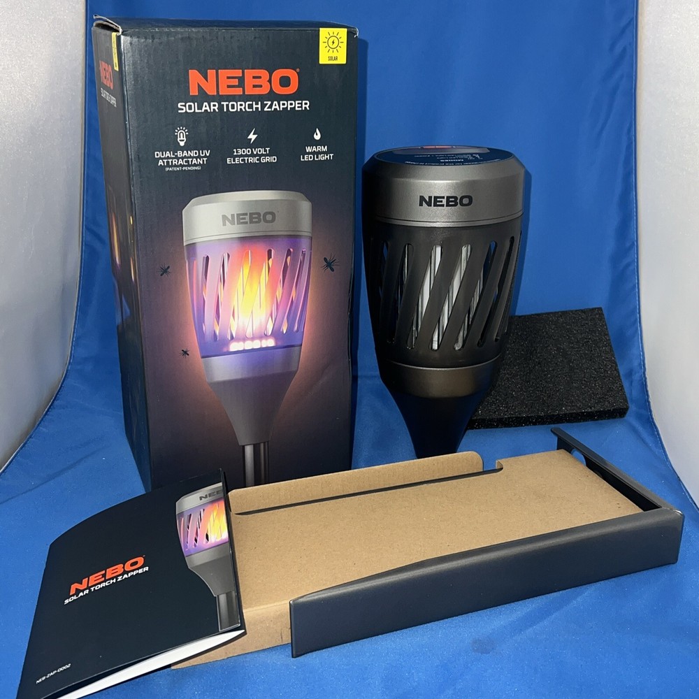 Nebo Solar Power Torch Zapper , Open Box 1300 V