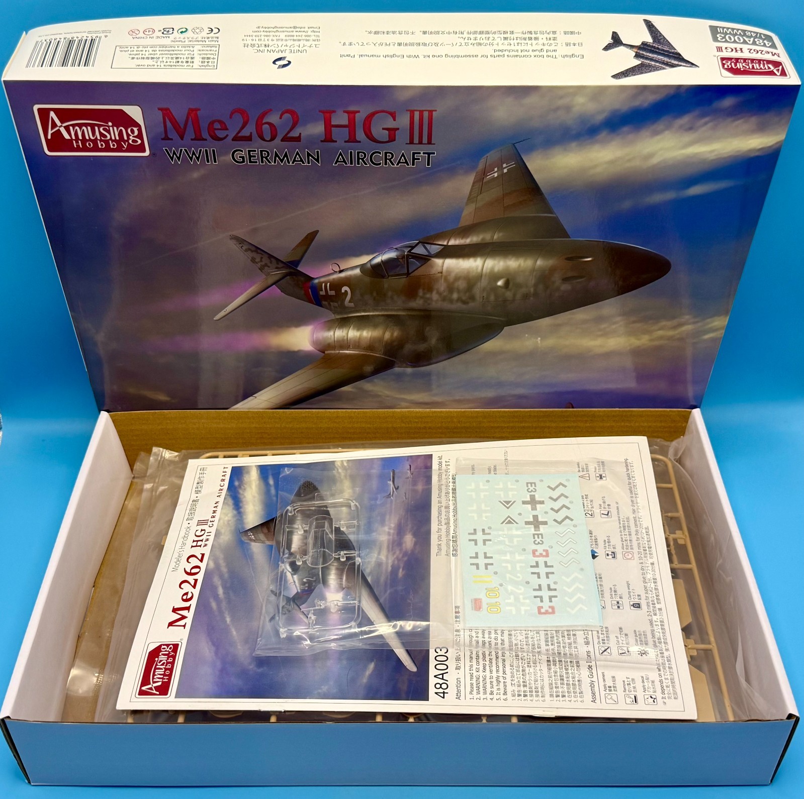 Amusing Hobby 48A003 1/48 Me262 HG III WWII German Aircraft Brand New