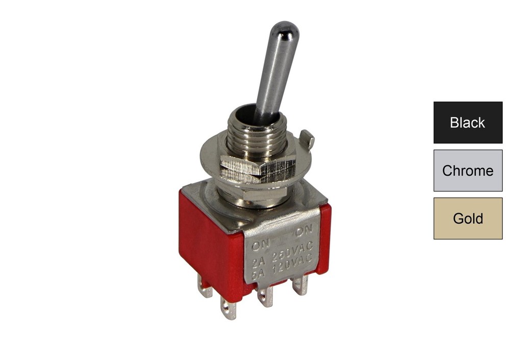 Mini Toggle Switch 2-way On-On Round Lever