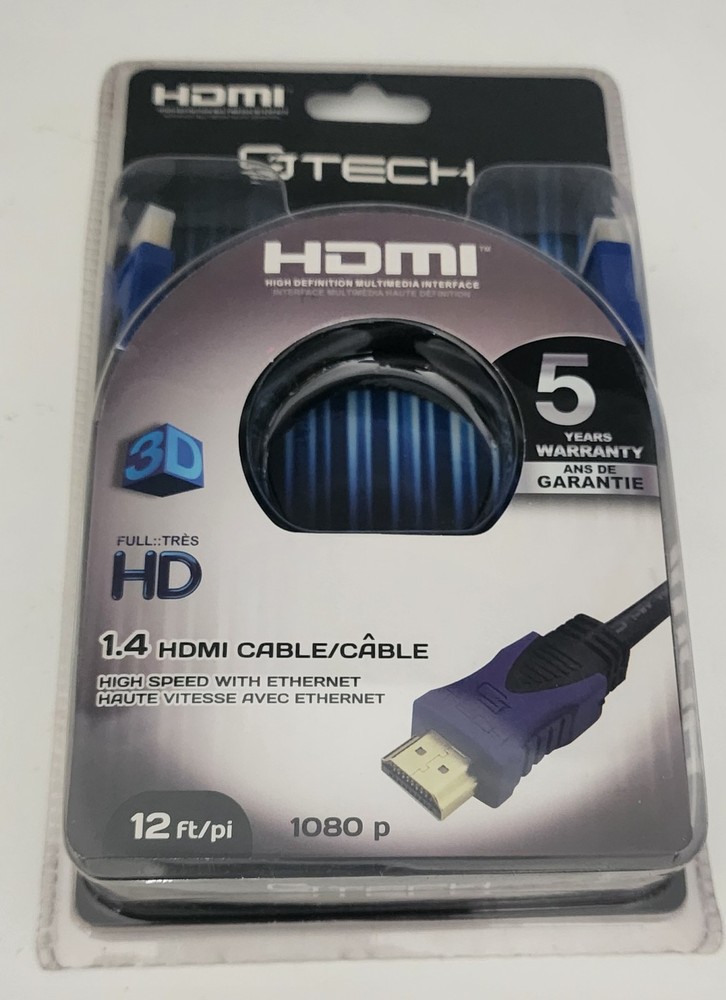 Cj Tech HDMI Cable (12 Ft) High Speed W/Ethernet 3D Support