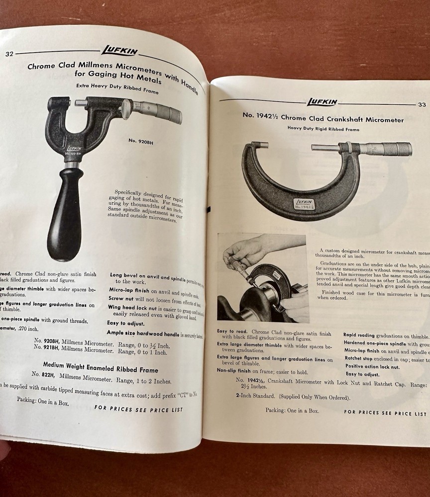 Vintage 1955 LUFKIN Rule Co. Precision Tools Catalog No.8