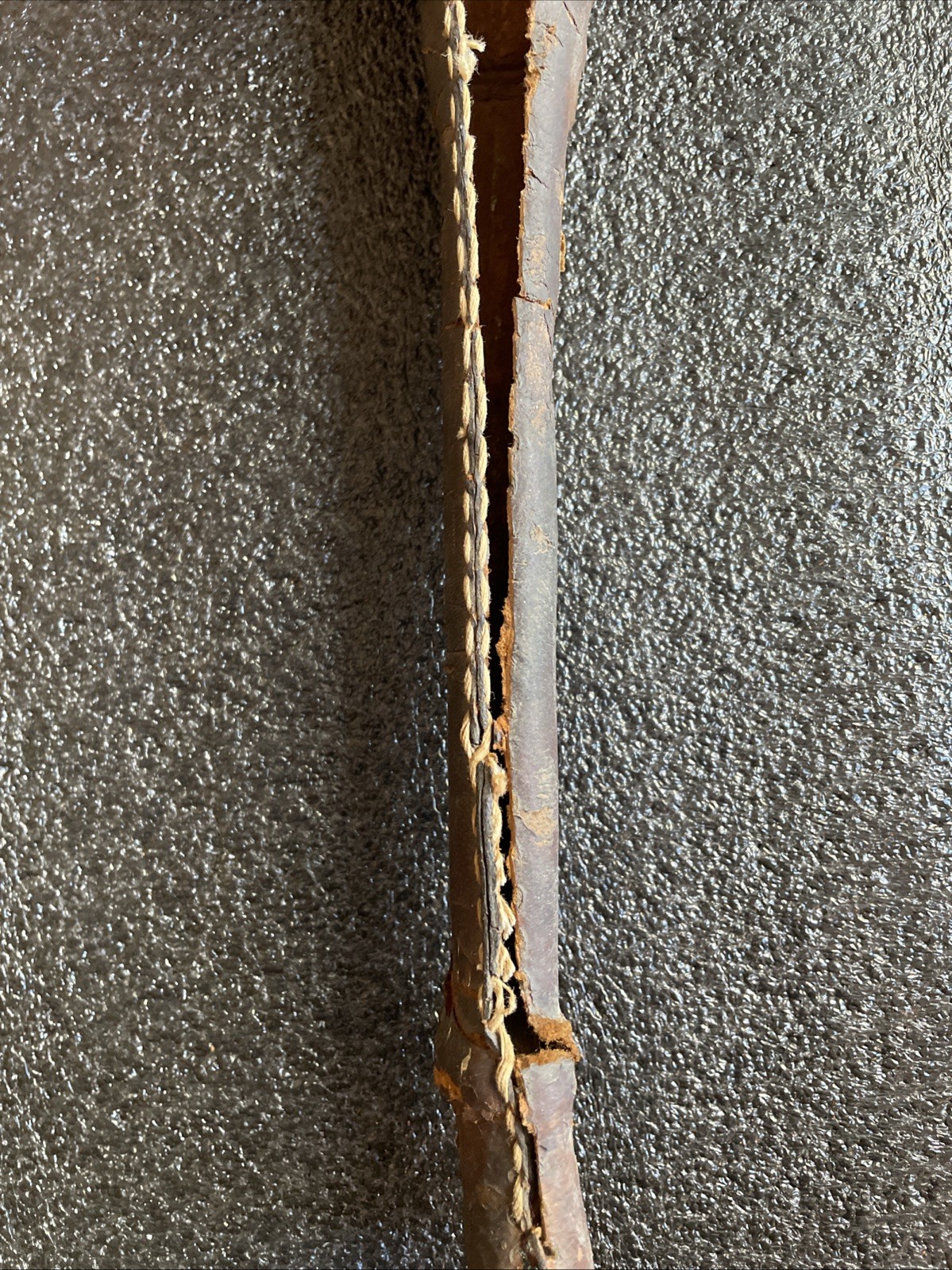 ORIGINAL WWII WW2 JAPANESE SWORD LEATHER SCABBARD COVER FOR PARTS OR REPAIR