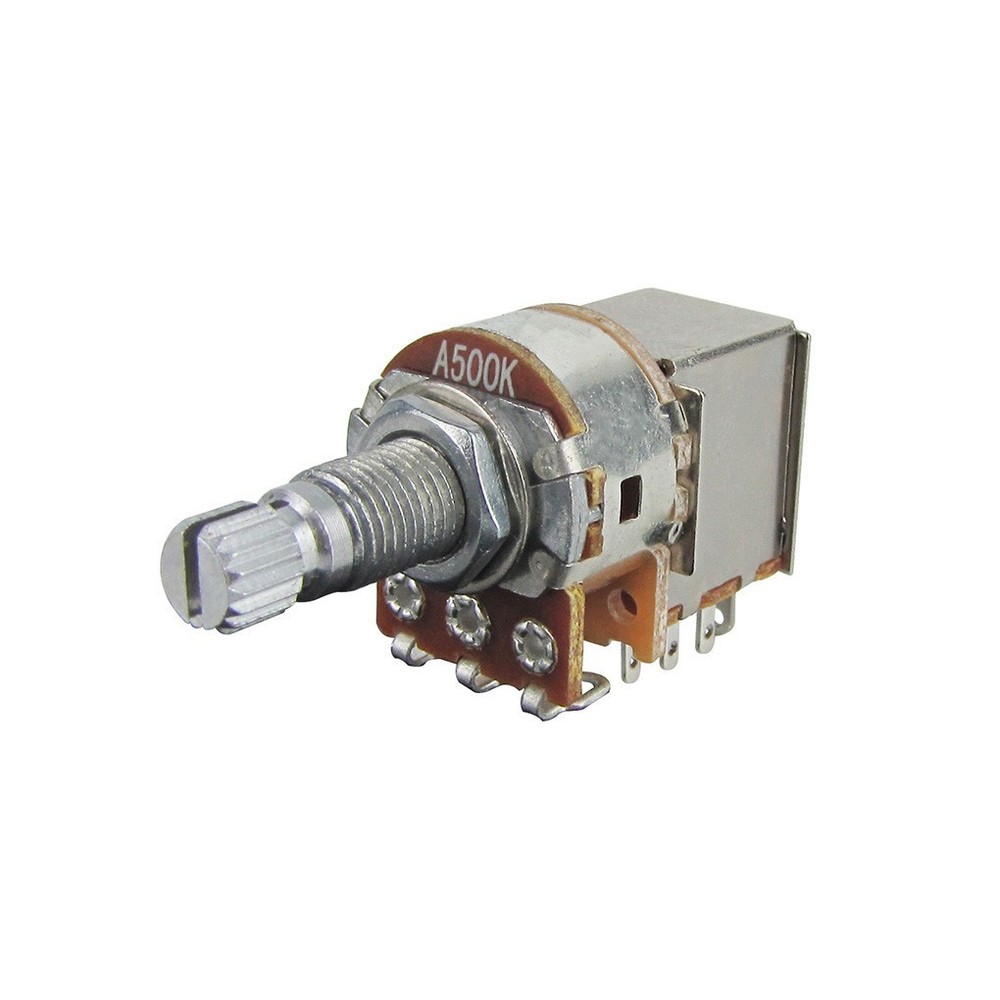 2 A500K+2 B500K Push Pull Switch Control Guitar Potentiometer Taper Long Shaft