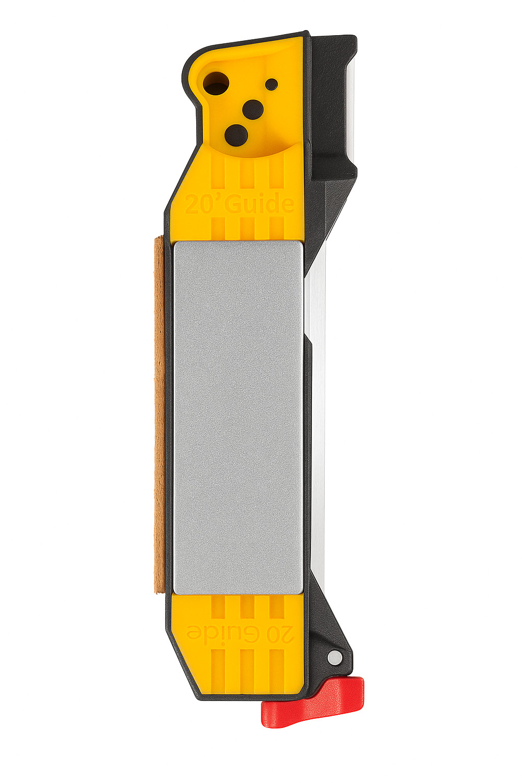 Survival Knife Sharpener 6-in-1 | Angle Guides + Diamond, Ceramic, Leather