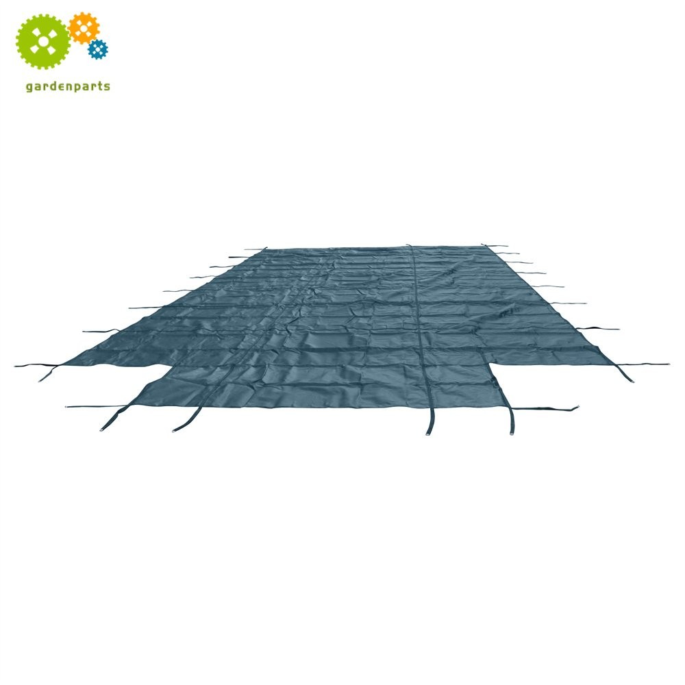 Pool Safety Cover For 16x32ft Rectangular with 4x8ft Center End Step Green Mesh