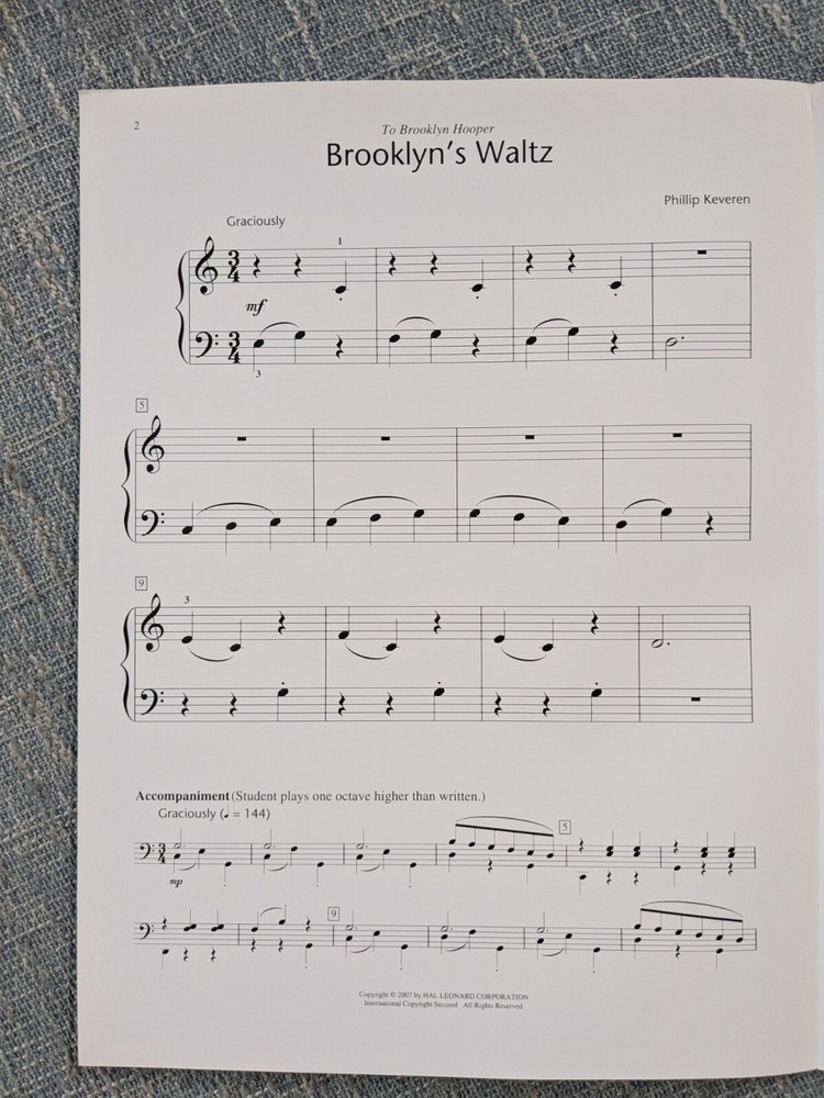 Brooklyn's Waltz by Phillip Kevern Elementary Level 2