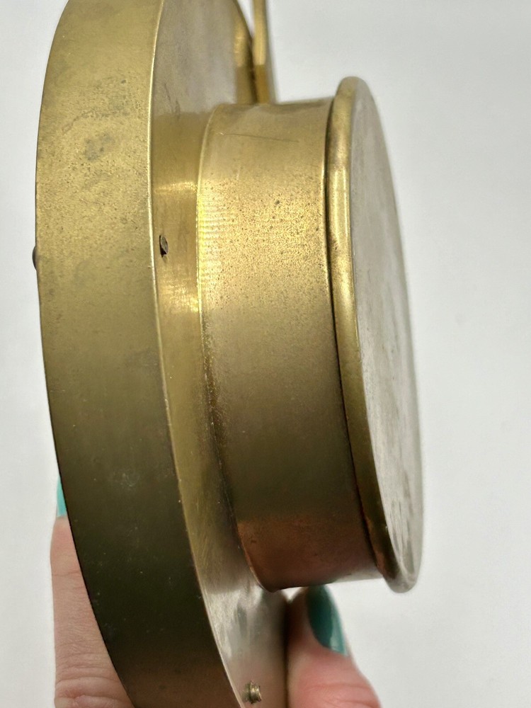 Vintage Heavy Solid Brass Table/ Mantle Clock Made In India, Tested