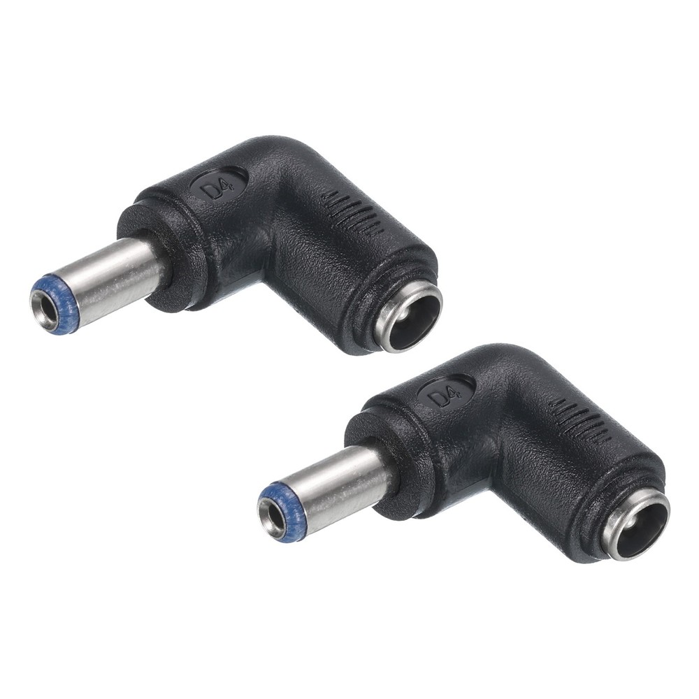 2Pcs DC Power Connector Adapter 90 Degree Angle Plug Coupler Converter