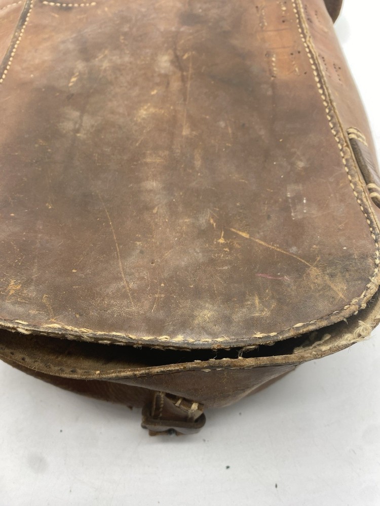 WWII German Leather Cavalry Saddle Bag Bdq. 43 Marked