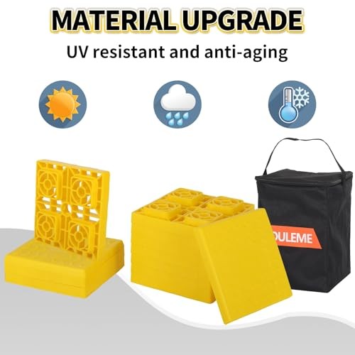 24 Pack RV Leveling Blocks, Stackable Jack Blocks, Interlocking 24 PACK