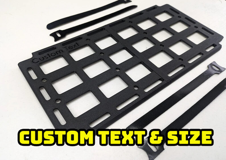 CUSTOM SIZE & TEXT Visor Molle Truck Accessories