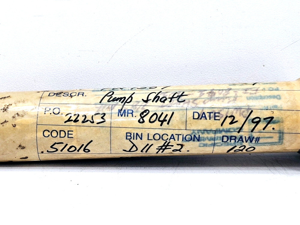 PW1507 SPECIFIC 150 POT/SANITORY PUMP SHAFT