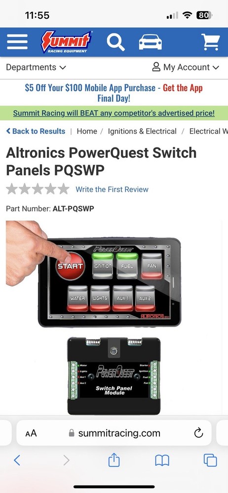 Altronics Powerquest Digital Switch Panel