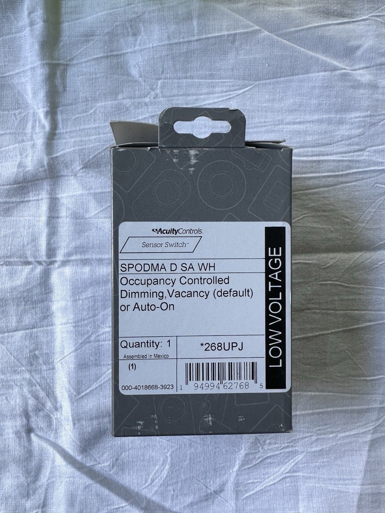Acuity sensor switch  SPODM-D-SA-WH, OCC CONTROLLED DIMM, VACANCY NEW OPEN BOX