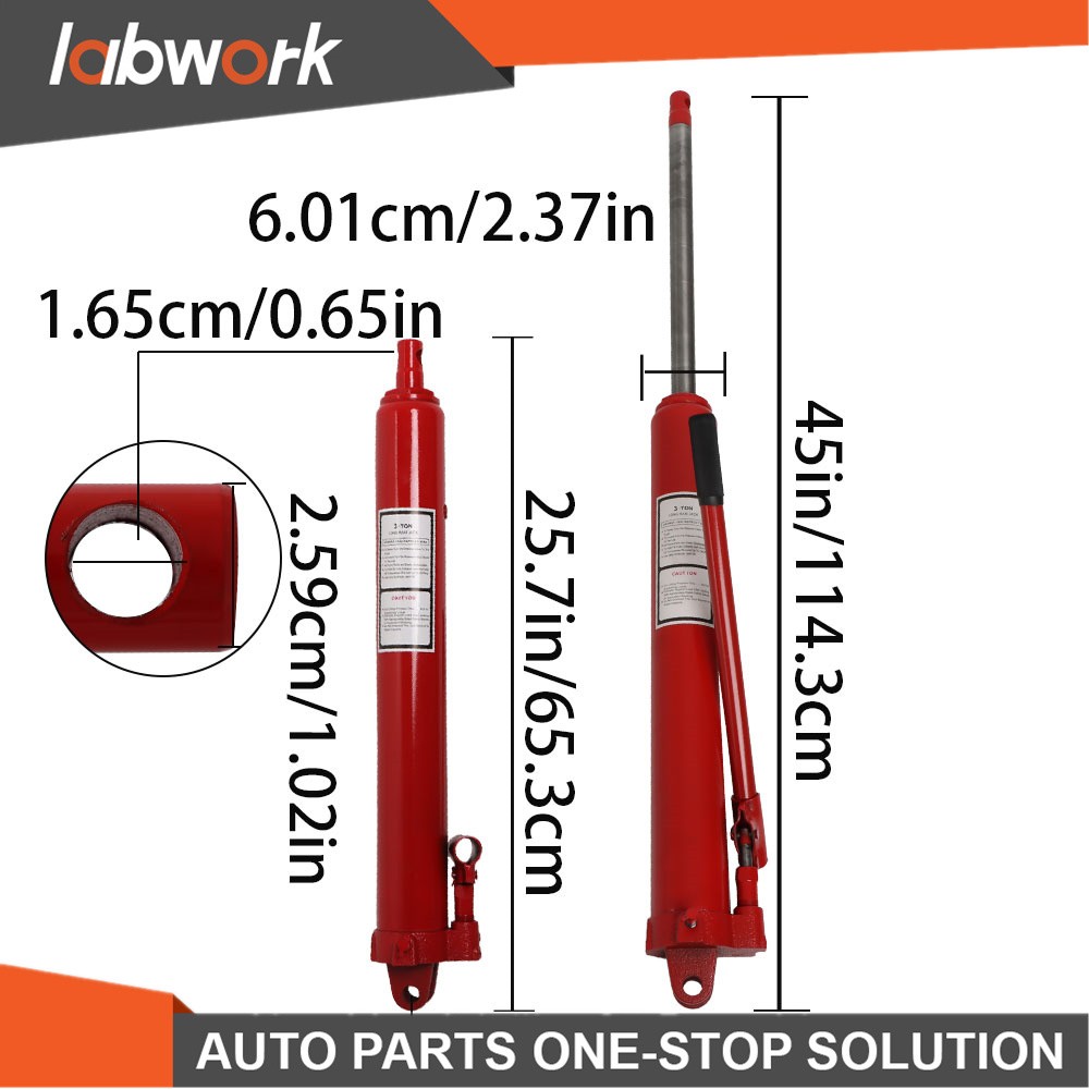 Labwork 3T Hydraulic Long Jack Lift Jacking Shop Crane Engine Hoist Lifting