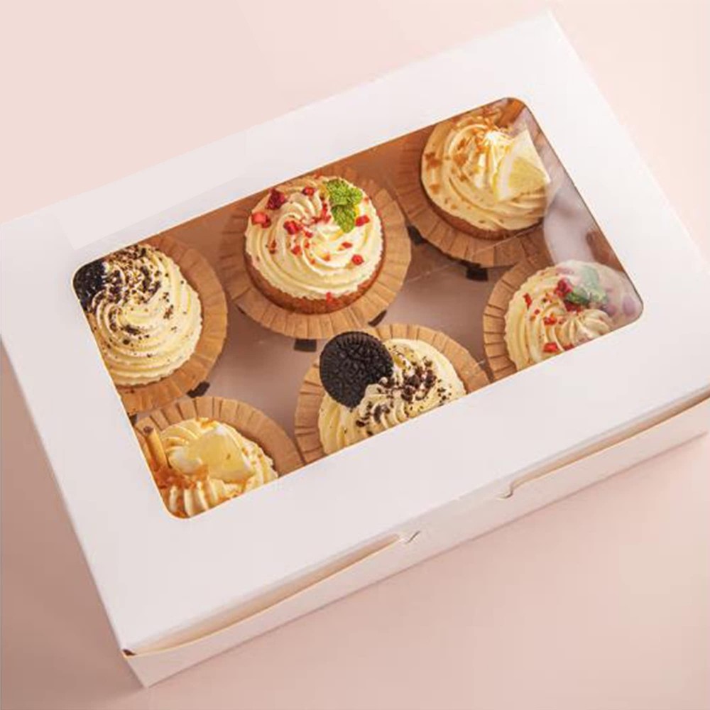 Cake Boxes With Window and Adjustable Insert Cupcake Carrier Large Bakery Box...
