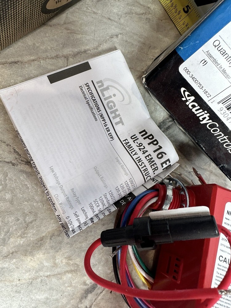 Acuity Controls nLIGHT NPP16 D ER EFP Emergency Operation, Power/Relay pack Dimm
