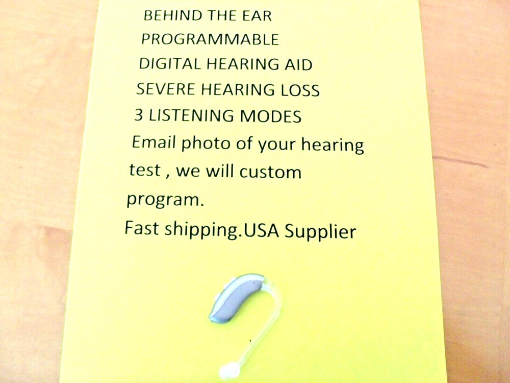 PROGRAMMABLE DIGITAL HEARING AID 3 ADJUSTABLE MODES BEHIND EAR SERIOUS LOSS
