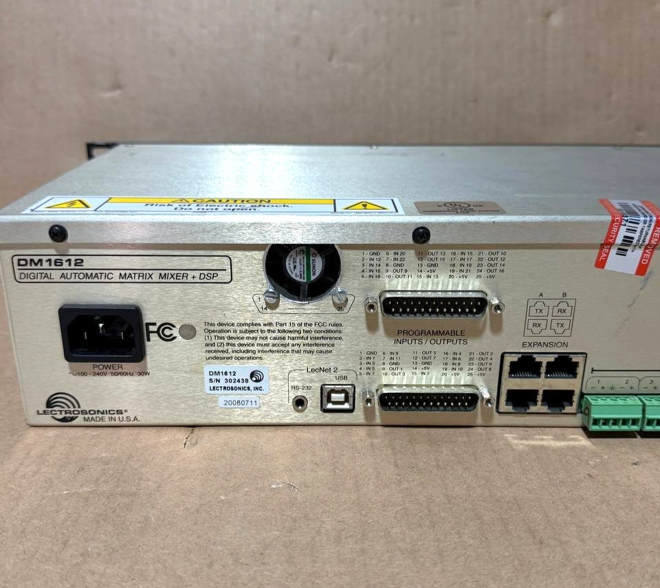 Lectrosonics DM1612 Digital Automatic Matrix Mixer +DPS