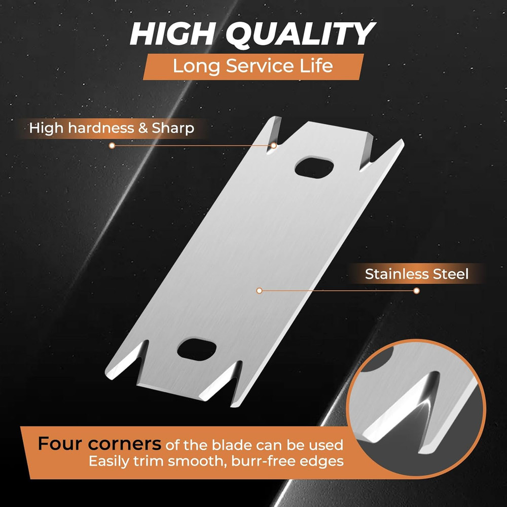 Edge Banding Trimmer & Planer - 2PCS Replacement Blades, Deburring, Chamfering &