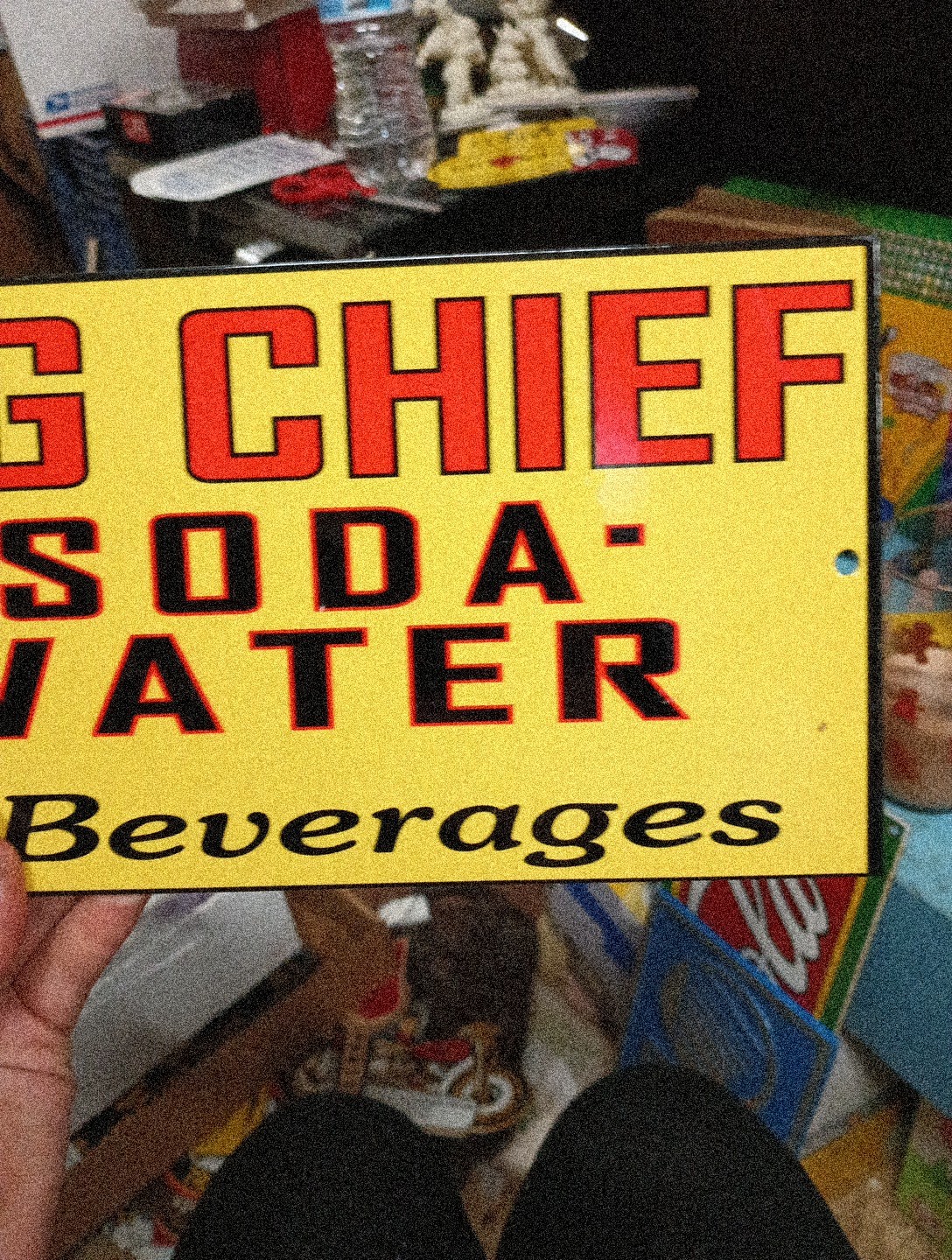 Porcelain Drink Big Chief Soda Water Sign