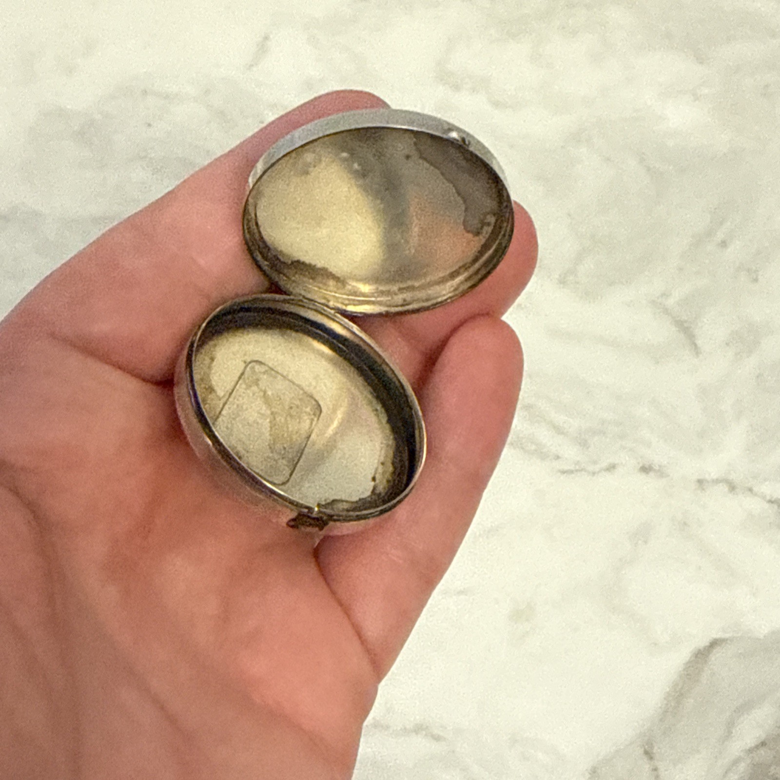 Vintage Sterling Silver Pill Box Keychain 15.5 Grams Palm Beach Estate Find Nice