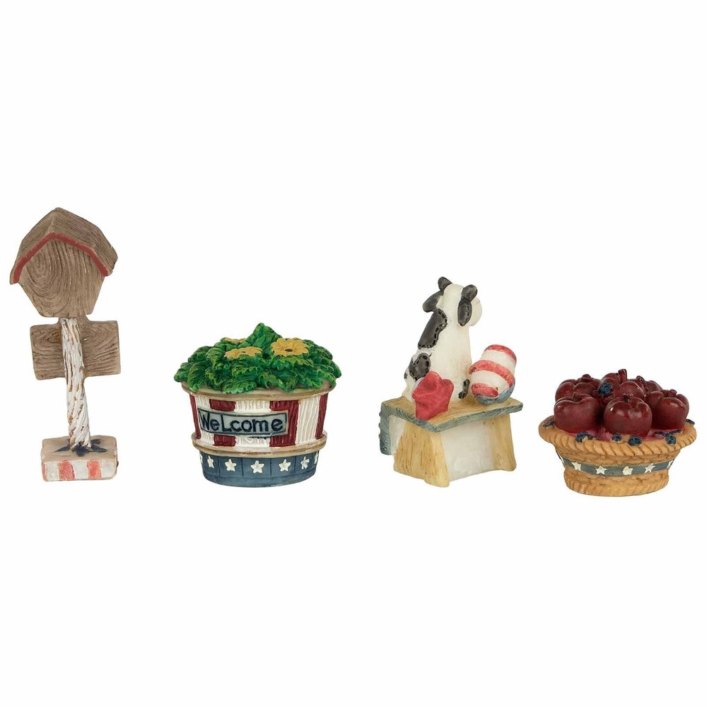 Mary's Moo Moos Ameri-Cow 12pc Mini Figurines Accessory Pack 634700 Patriotic