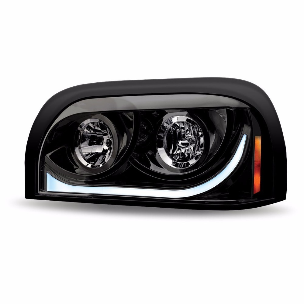 Freightliner Century "Blackout" Halogen Projection LED Headlight - Driver Side