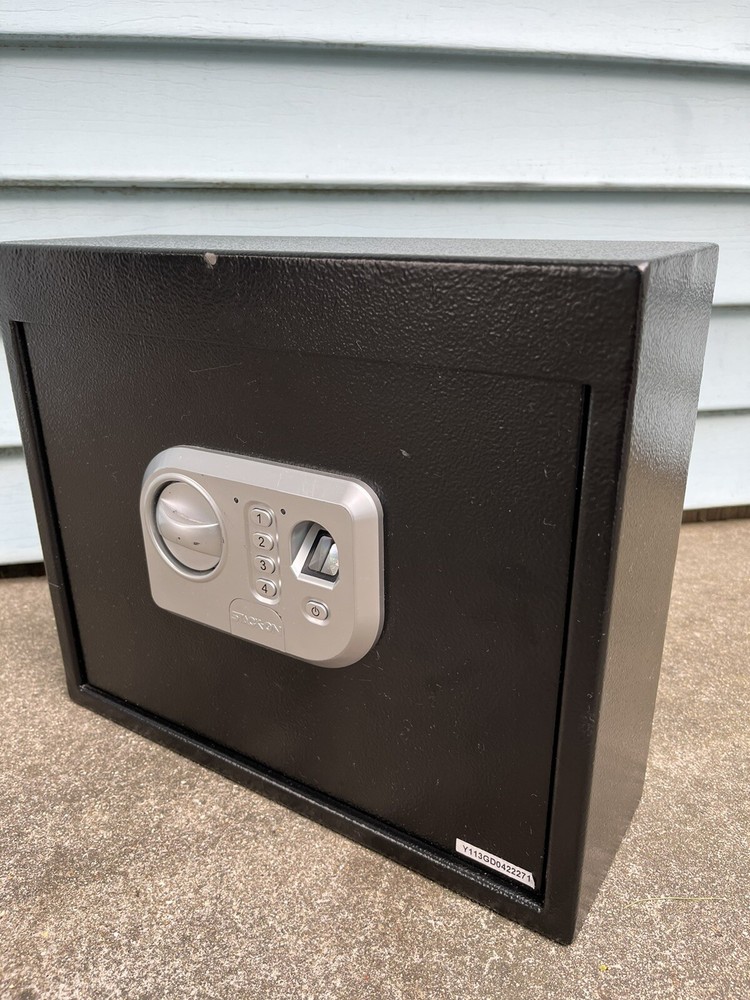 Pistol Ammo Security Secure Gun Storage Locker Safe Stack On Biometric Print