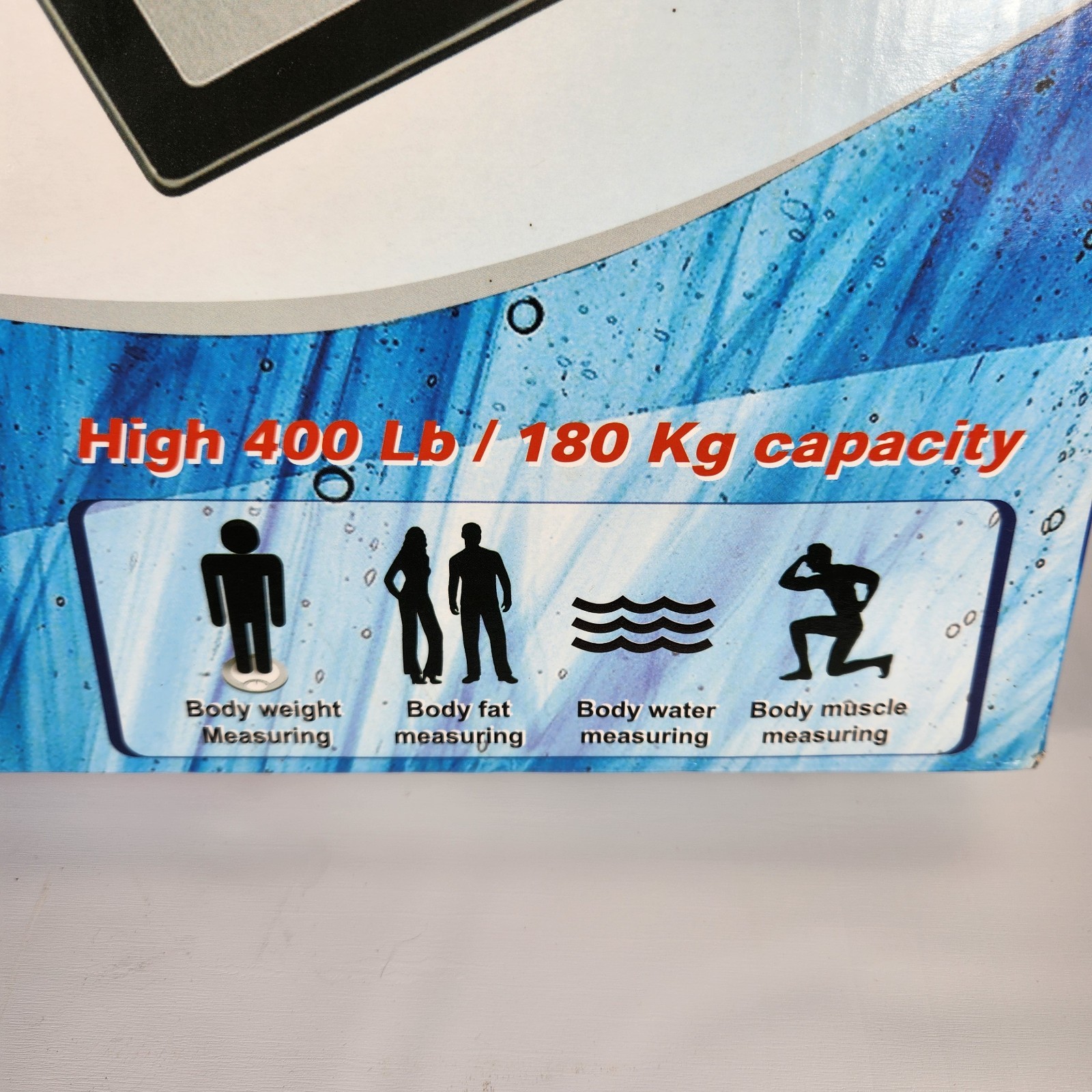 Escali Bathroom Scale Ultra Slim Health Monitior 400 Lbs Body Fat Muscle Mass