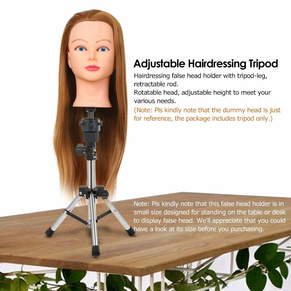 Portable Wig Mannequin Head Wig Model Bracket Holder Adjustable Tripod Stand USA