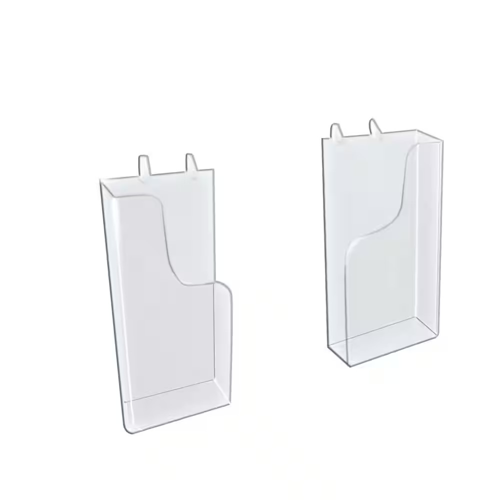 Adjustable Brochure Holder for Pegboard/Slatwall (10-Pack)