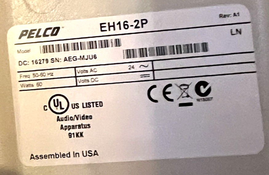 Pelco EH16-2P With SS16 Sunshield