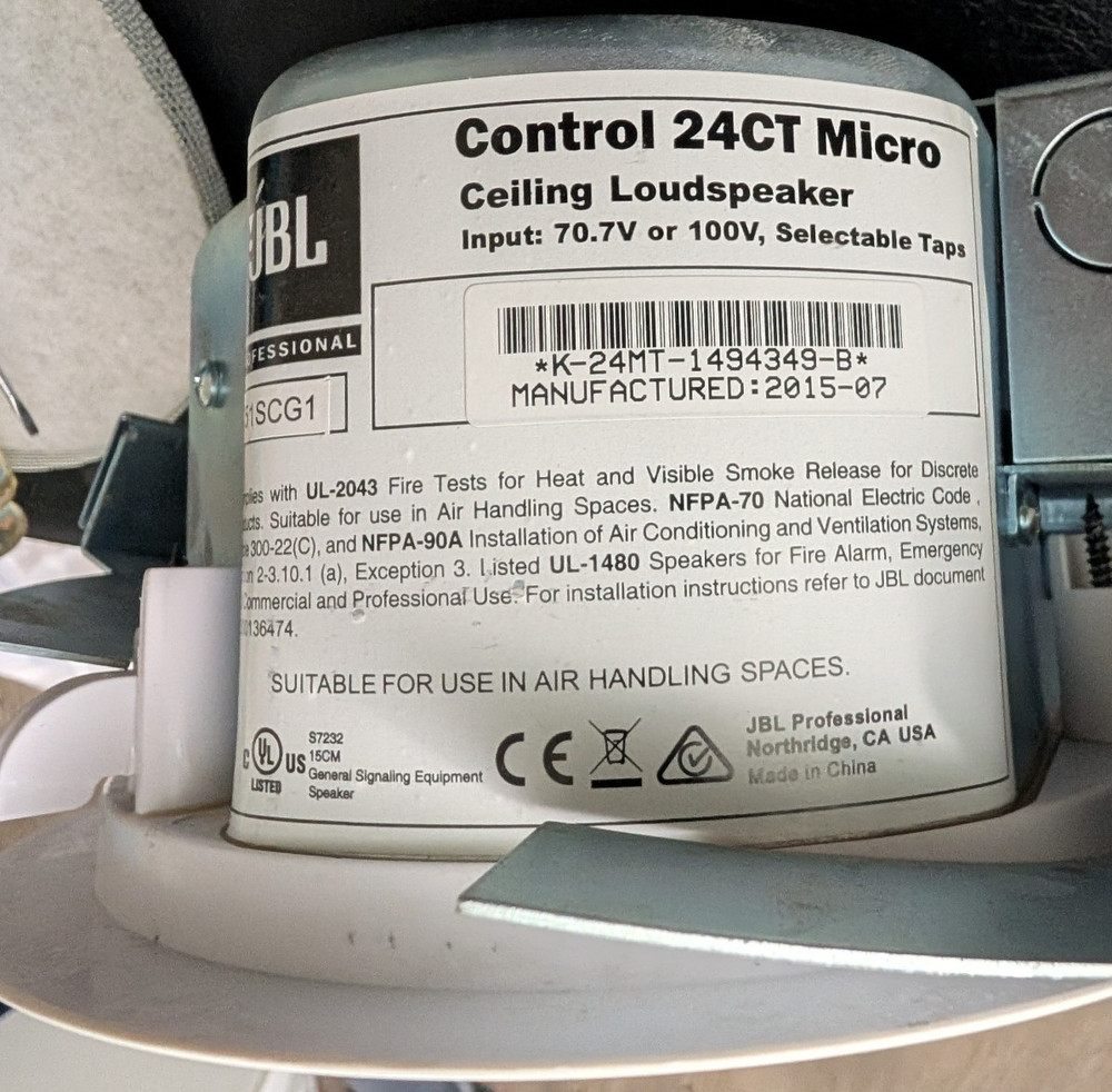 JBL 337426-001 Tweeter for Control 24CT Micro