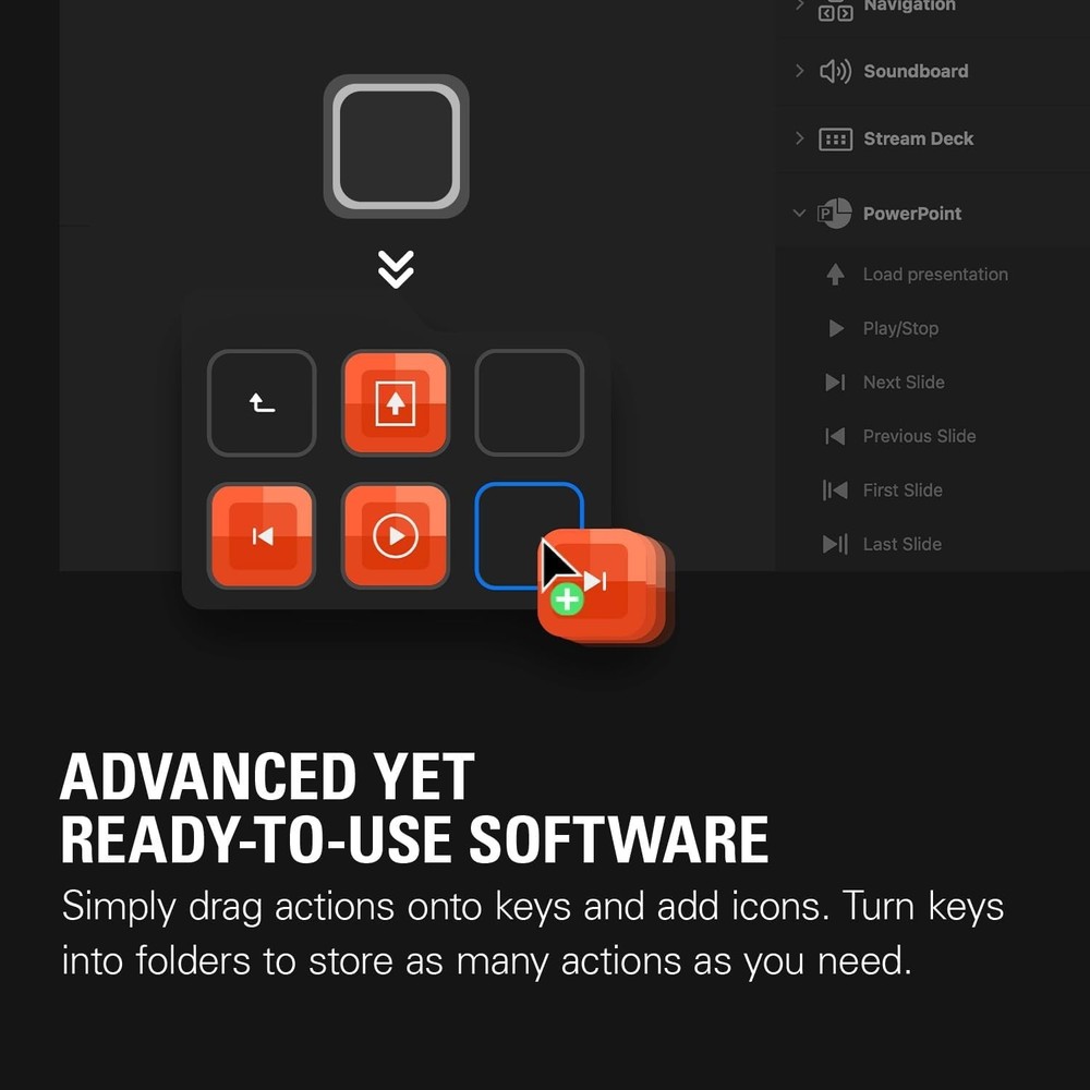Stream Deck Mini: USB Productivity Booster with 6 Customizable Keys - Black