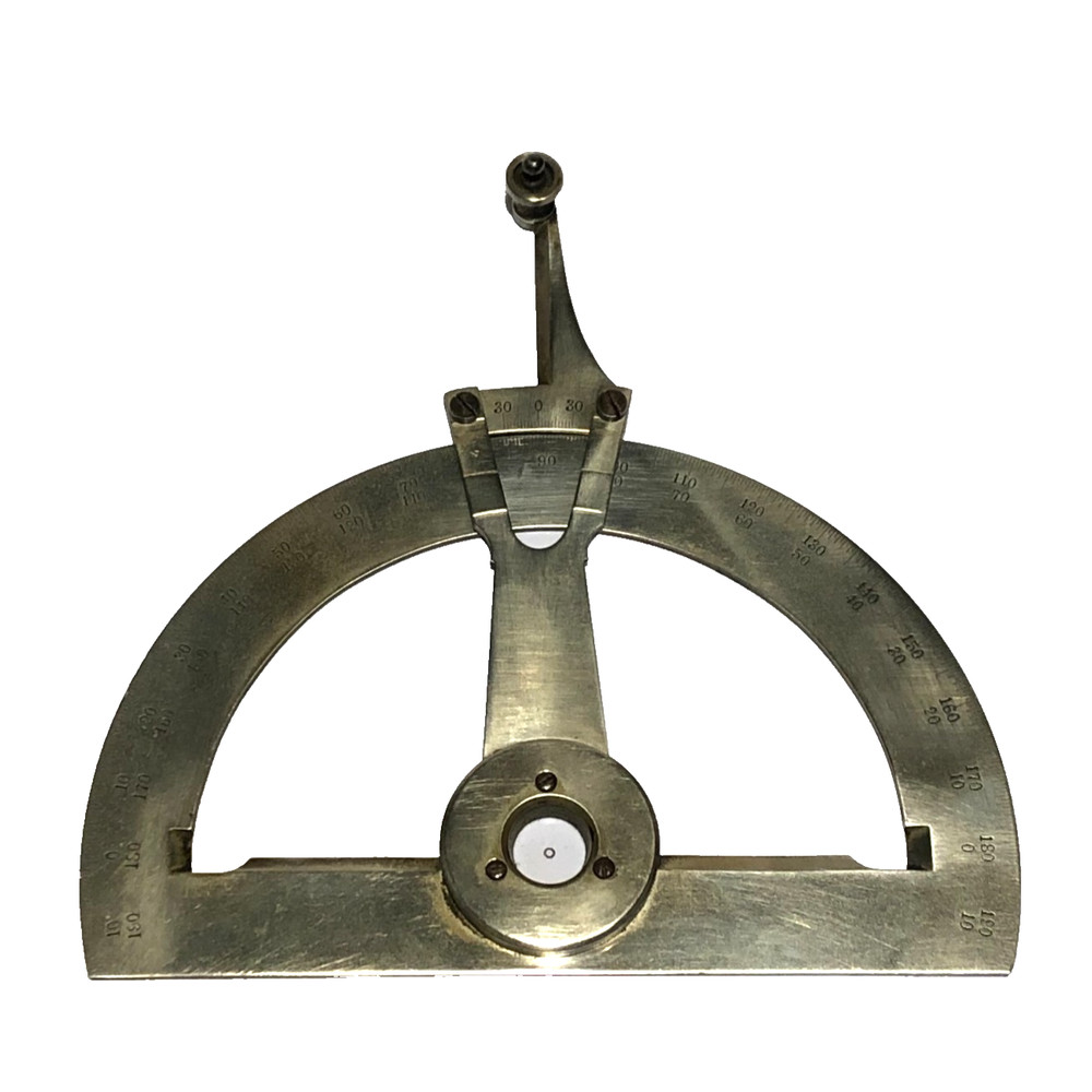 German Silver Protractor Riefler