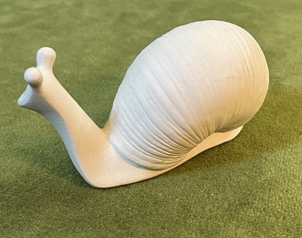 Ceramic Bisque-Unpainted 4” Small-SOLID -1/2 lb. SNAIL Statue-Ready 4 U To Paint