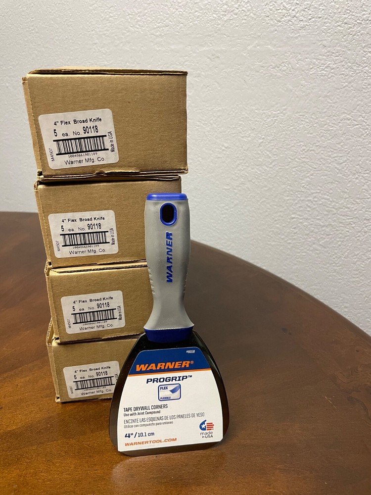4 boxes 5 count Warner 90118: Progrip 4" Flex Joint Knife Hand Tool
