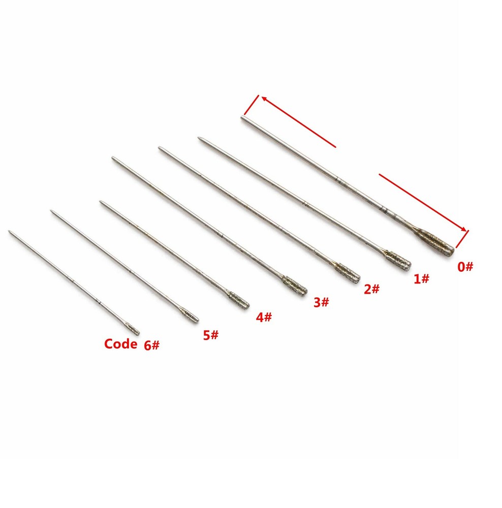 20Pcs 1.6mm Lapidary Diamond Drill Bits Solid Hole Saws Jewelry Tools for Stone