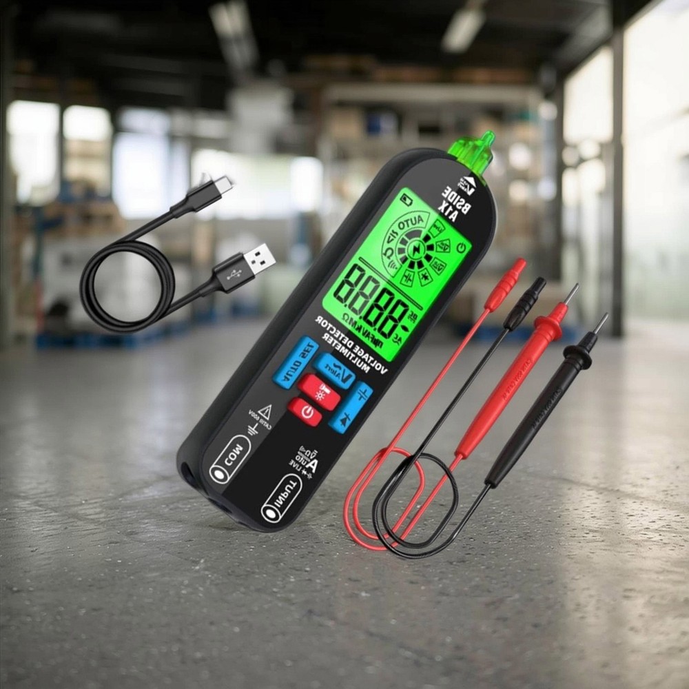 Smart Digital Multimeter Tester AC DC Voltage Rechargeable Electrical VoltmeteMN