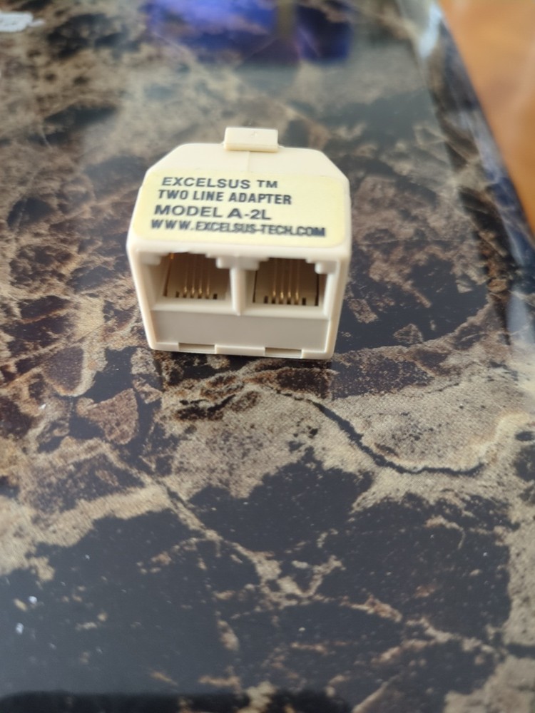 Excelsus 2-Line Adapter Model A-2L Phone Adapter Splitter